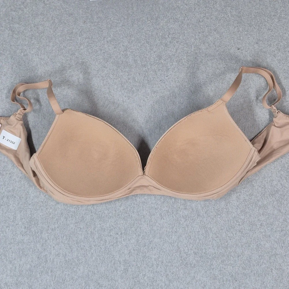 Victoria's Secret Women Bra 38C Beige Body By Victoria T Shirt Wireless